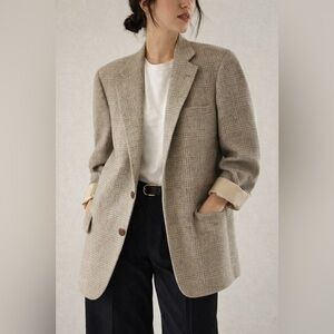 Ralph Lauren Beige Plaid Sport Coat Blazer